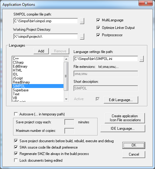 IDE Options